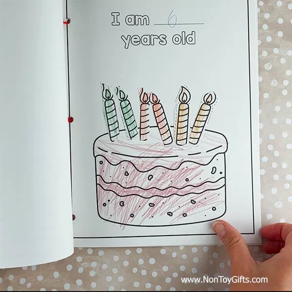 All about me printable book for kids - how old I am page