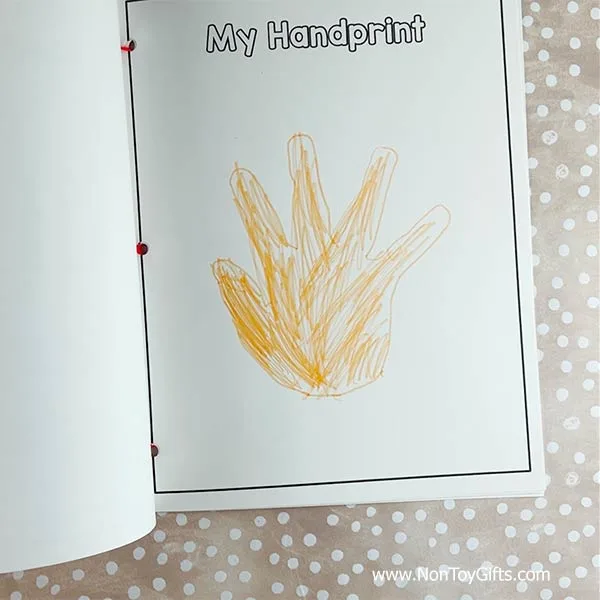 my handprint page