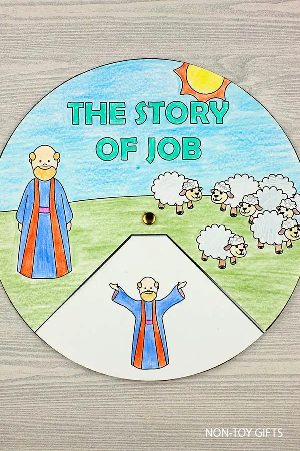 the Story of Job spinner craft printable for kids