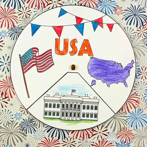 USA spinner craft with the White House