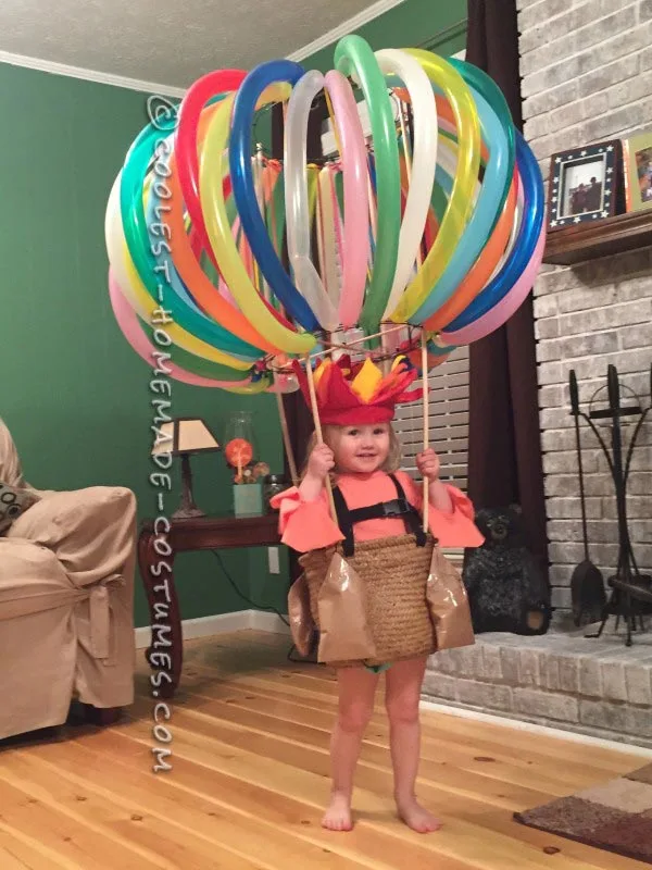 DIY hot air balloon Halloween costume