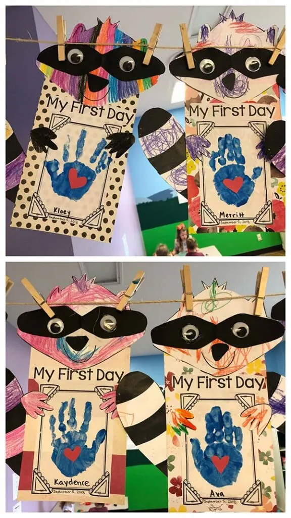 My first Day Kissing Hand craft