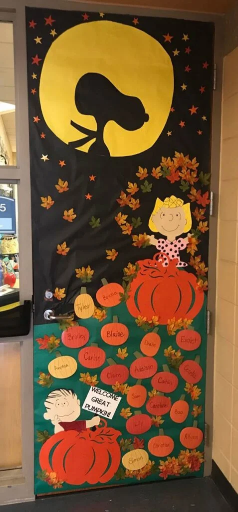 Peanuts Halloween Door