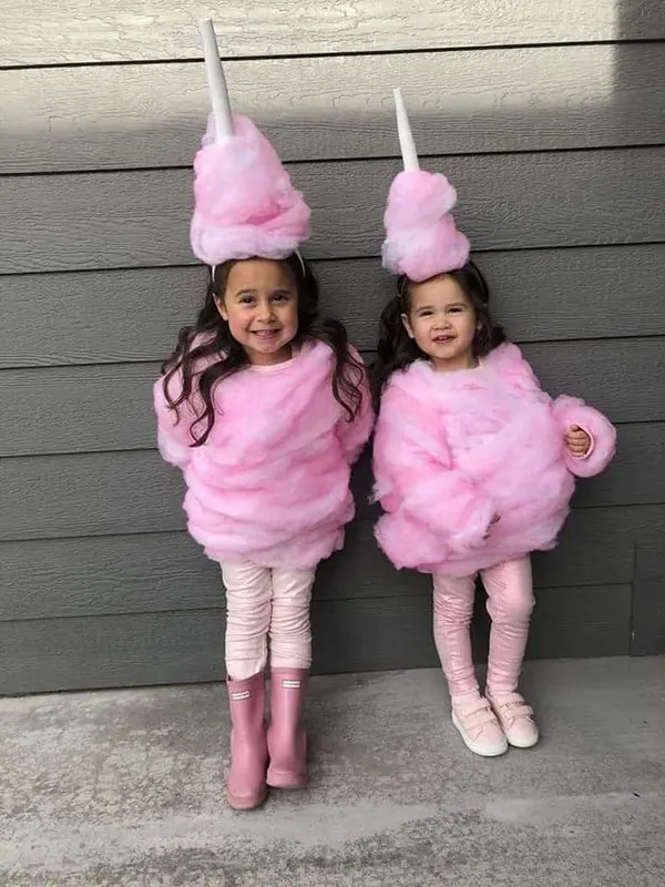 DIY Cotton candy Halloween costumes