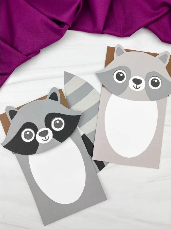 paper bag raccoon craft