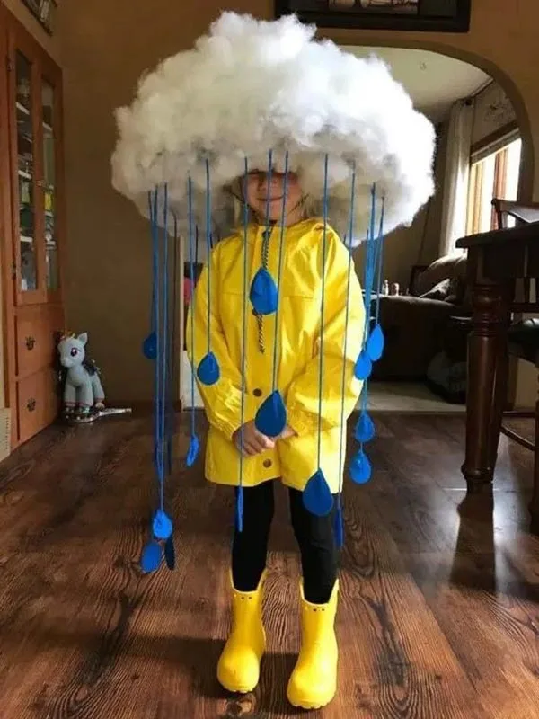 DIY rain cloud Halloween costume