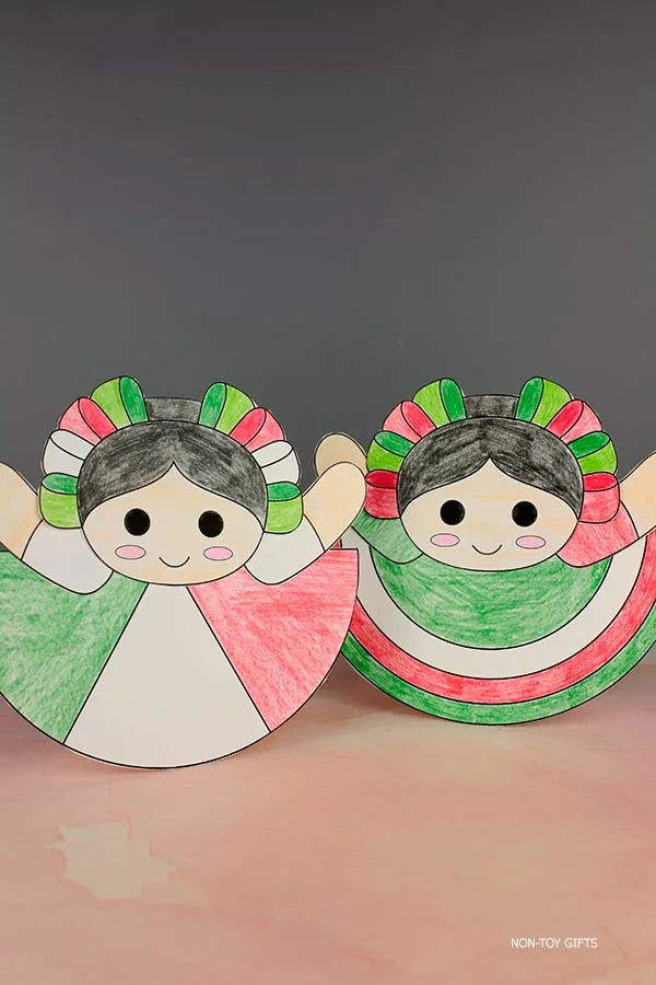 Easy Mu&ntilde;eca Lele Rocking Doll Craft printable template