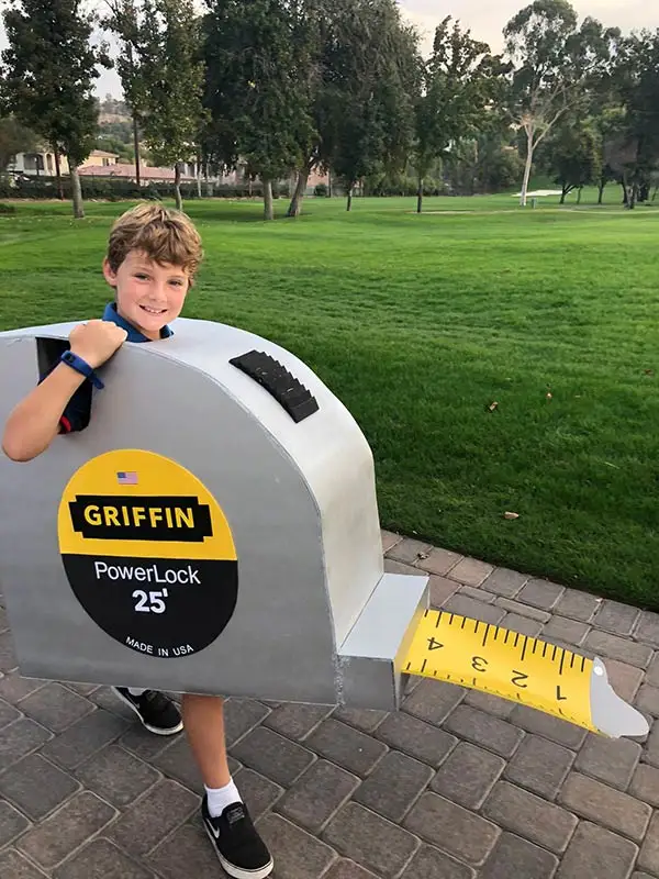 Tape measure Halloween costume