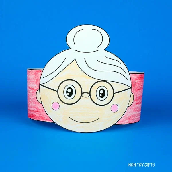 Mrs. Claus paper hat coloring craft classroom