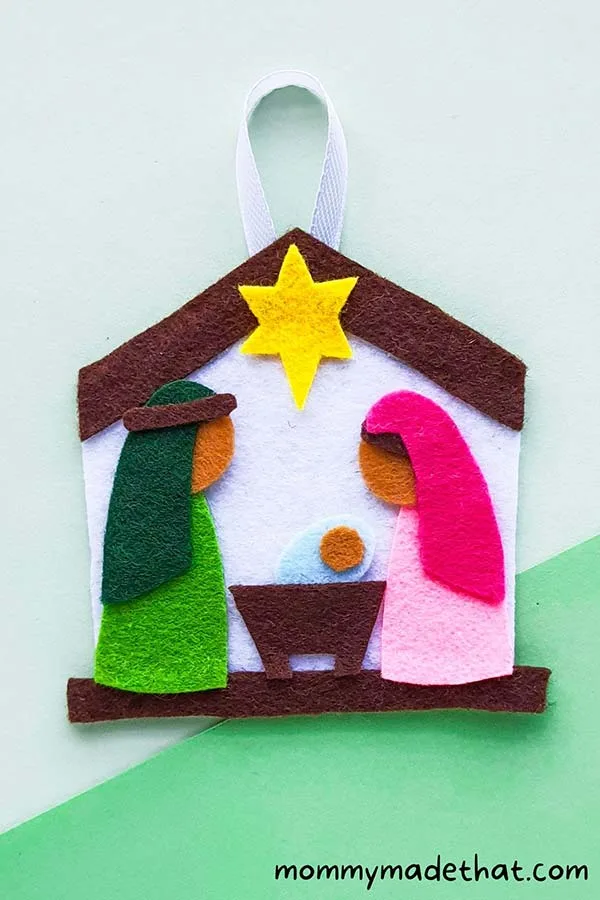 Felt nativity ornament