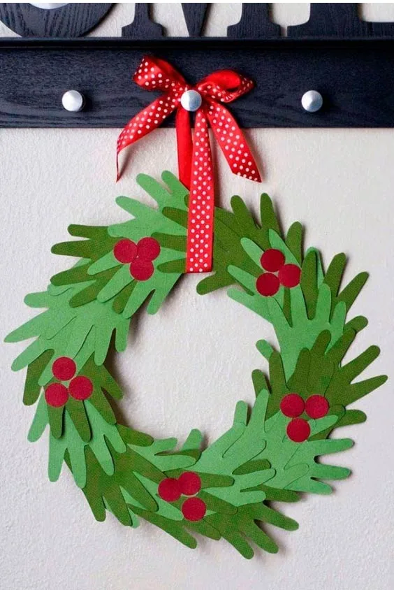 Handprint Christmas wreath