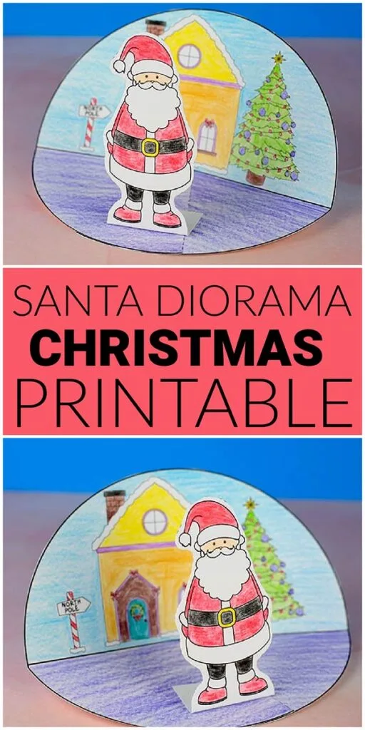 Easy Santa pop-up Christmas craft for preschoolers