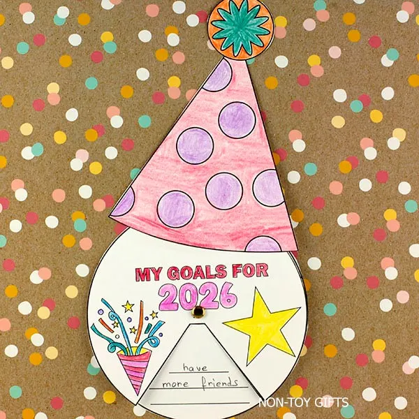 New Year 2026 Printables bundle with hats, spinners, and writing prompts