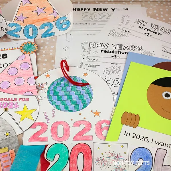 Easy New Year 2026 Printables for classroom January lessons