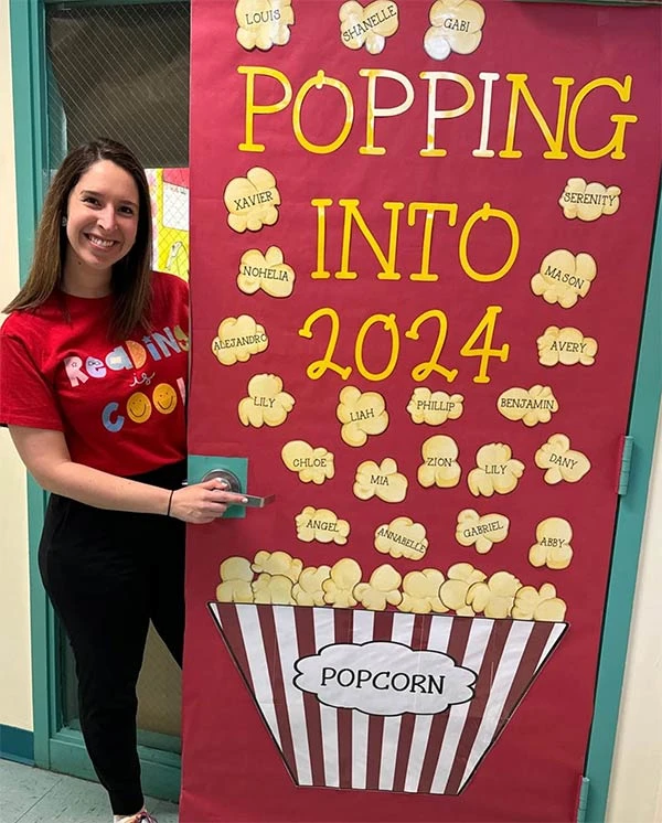 Popping into 2026 classroom door decor