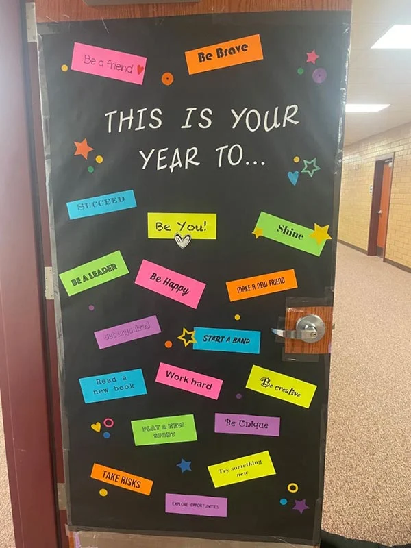 This is your year to... New Year classroom door