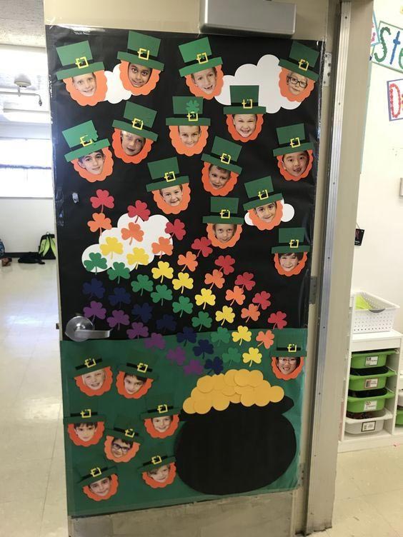St Patrick's Day Classroom Door Decor Idea