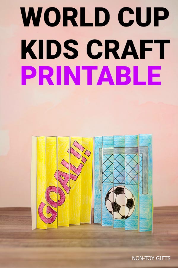 World Cup soccer craft for kids agamograph flip art printable with goal design fun classroom activity