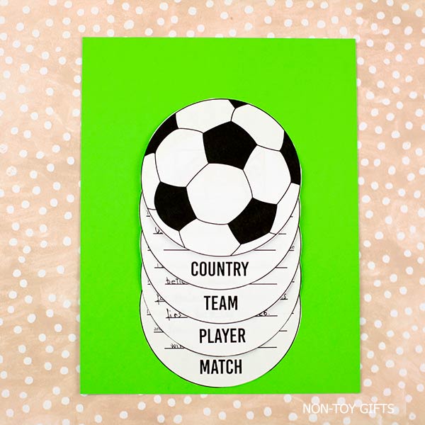 glue the soccer ball on at last